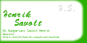 henrik savolt business card